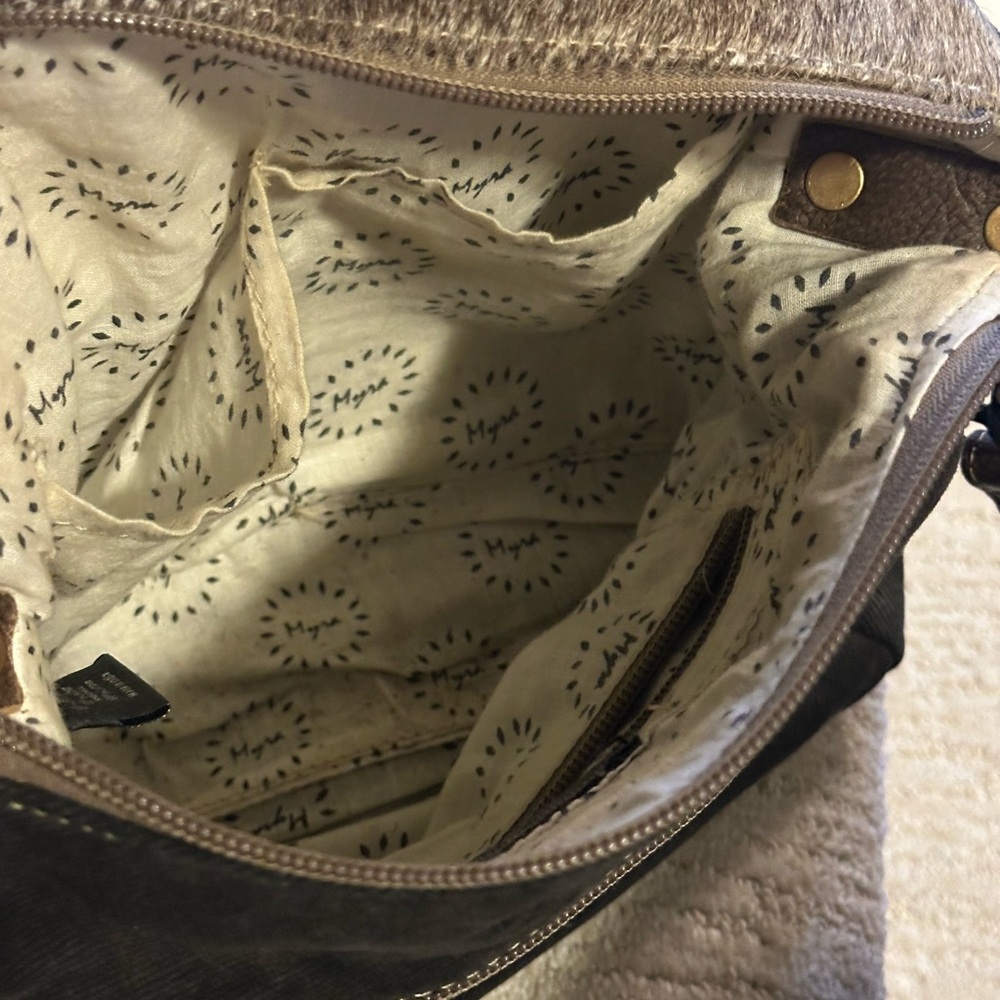 Myra Bag Brown and Cream Crossbody - Picture 5 of 8